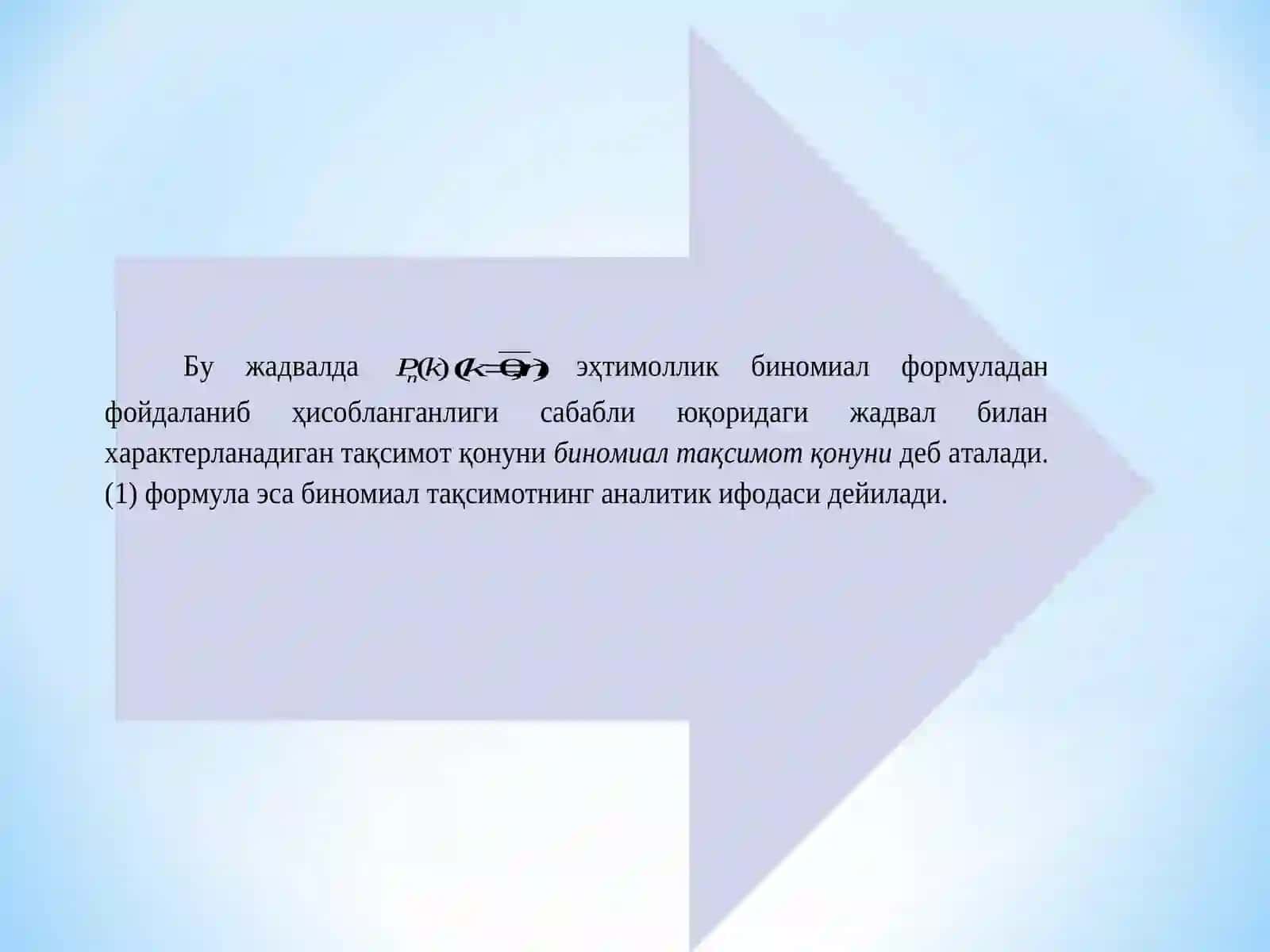EHTIMOLLAR NAZARIYASI BA MATEMATIK STATISTIKA 4