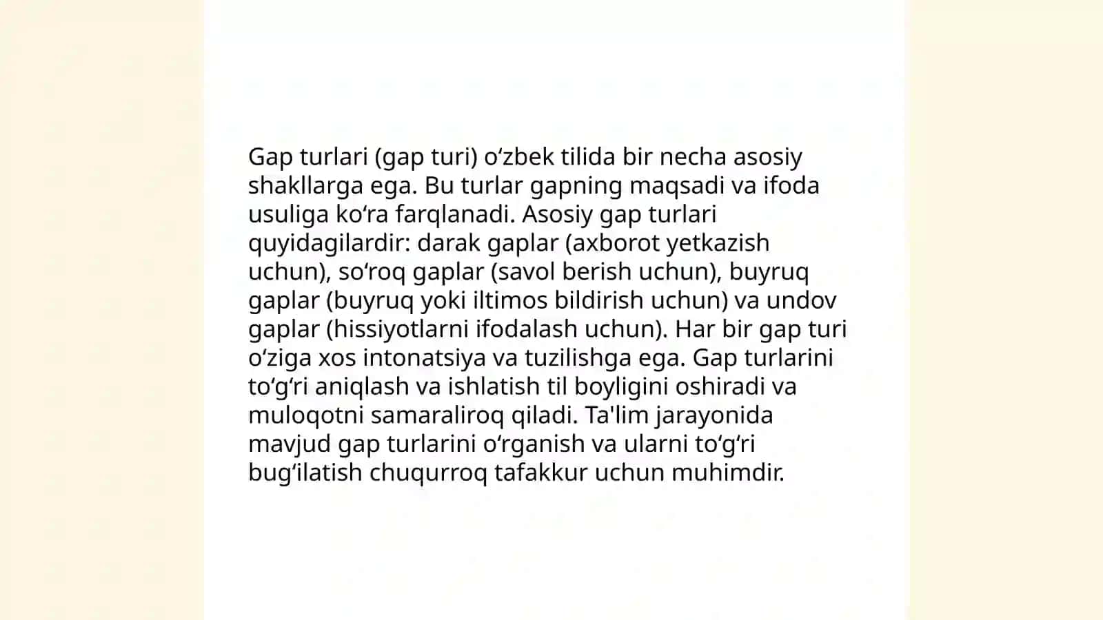 Oʻzbek tilida sintaktik shakl hosil qiluvchi kategoriyalar 4