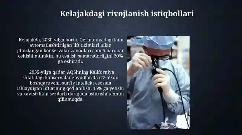 Konservalash korxonalarida Elevatorlarning vazifasi ko'rinishi va ishlash prinsipi 4
