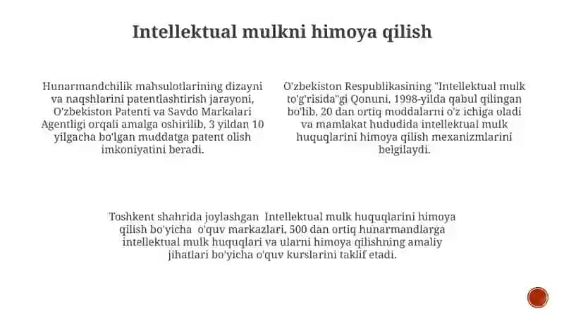 Hunarmandchilikni Davlat Tomonidan Qo'llab-Quvvatlashning Huquqiy Asoslari 4