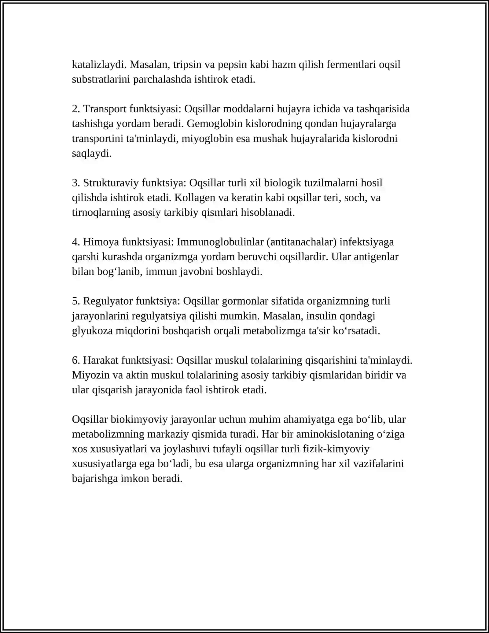 ODAM ORGANIZMIDA OQSILLARNING BIOKIMYOVIY O’ZGARISHI 4