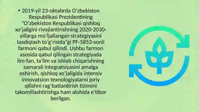 Qishloq xo‘jaligida iqtisodiy o‘sish ko‘rsatkichlari 4