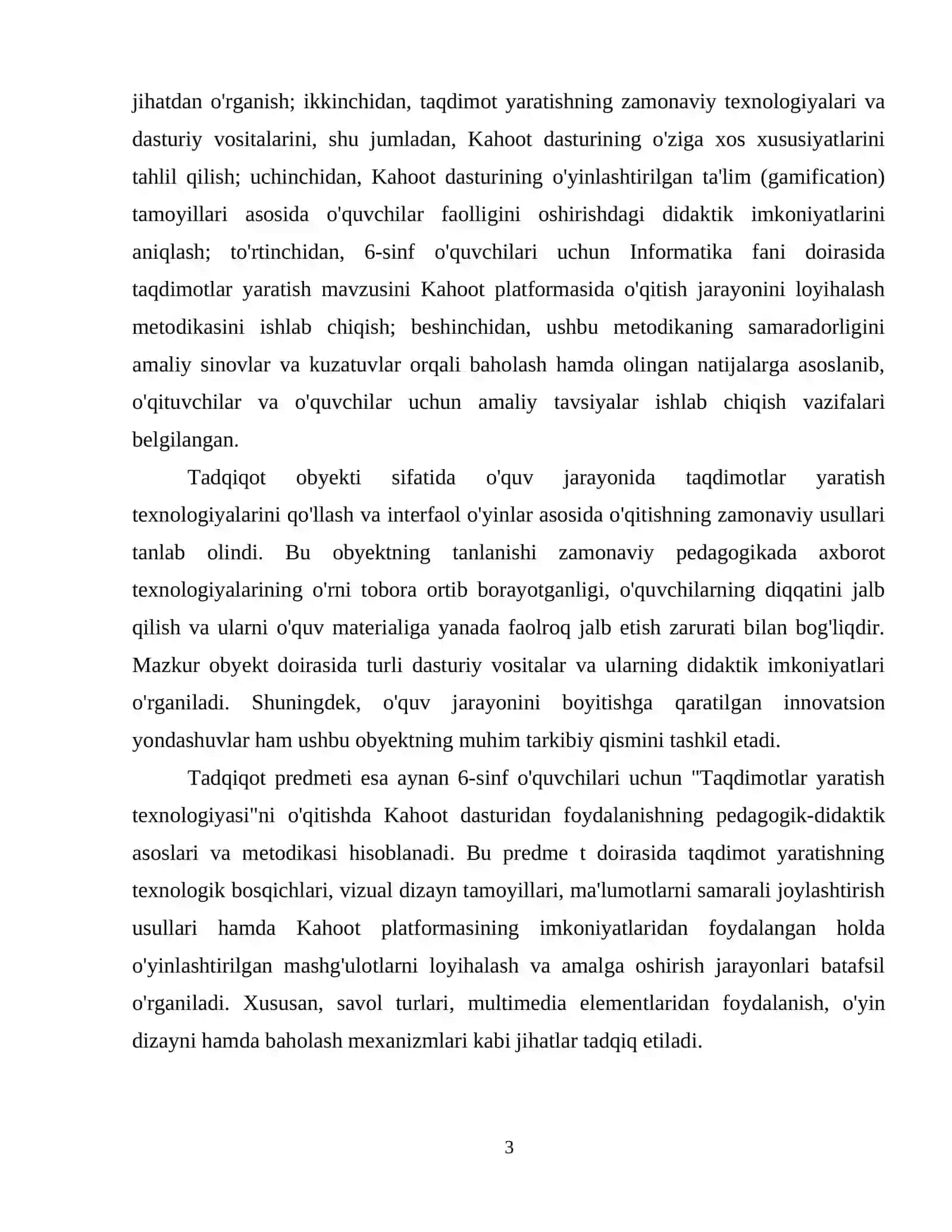 "Taqdimotlar yaratish texnologiyasi" boring Kahoot dasturi yordamida o'qitish metodikasi. (6-sinf misolida) 4