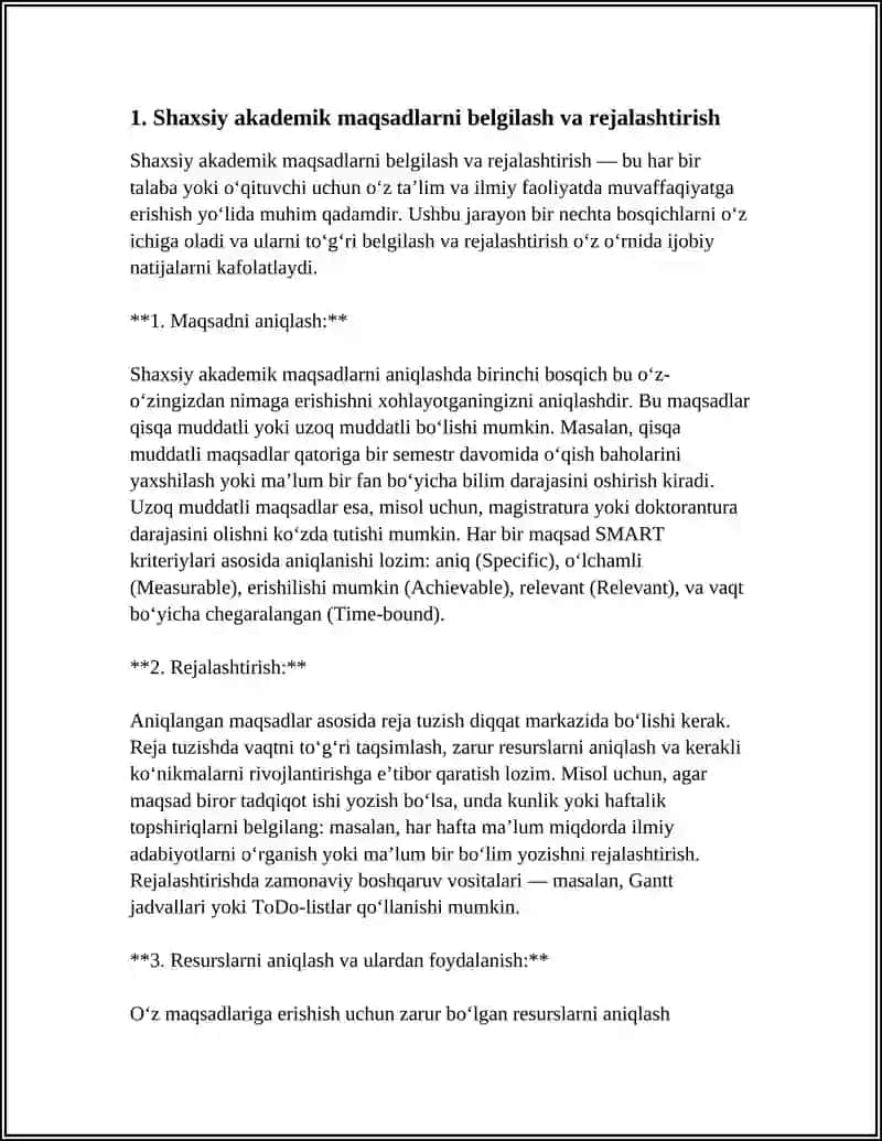 SHAXSIY AKADEMIK FAOLIYAT VA UNI TASHKIL ETISH VOSITALARI 4