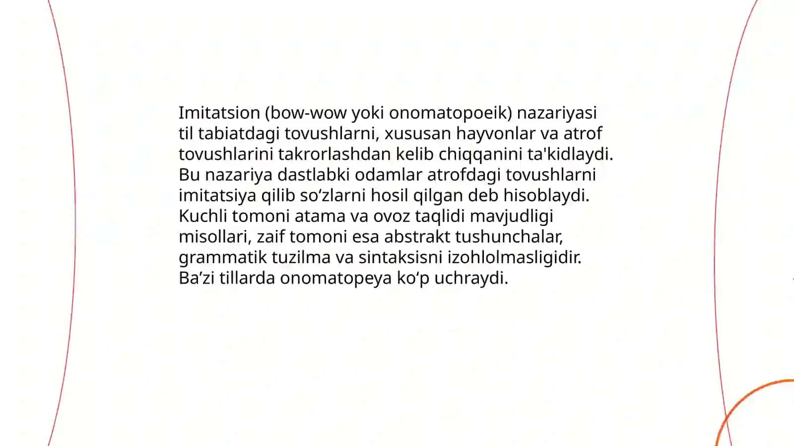 Tilning paydo bo'lishi haqidagi asosiy farazlar 4