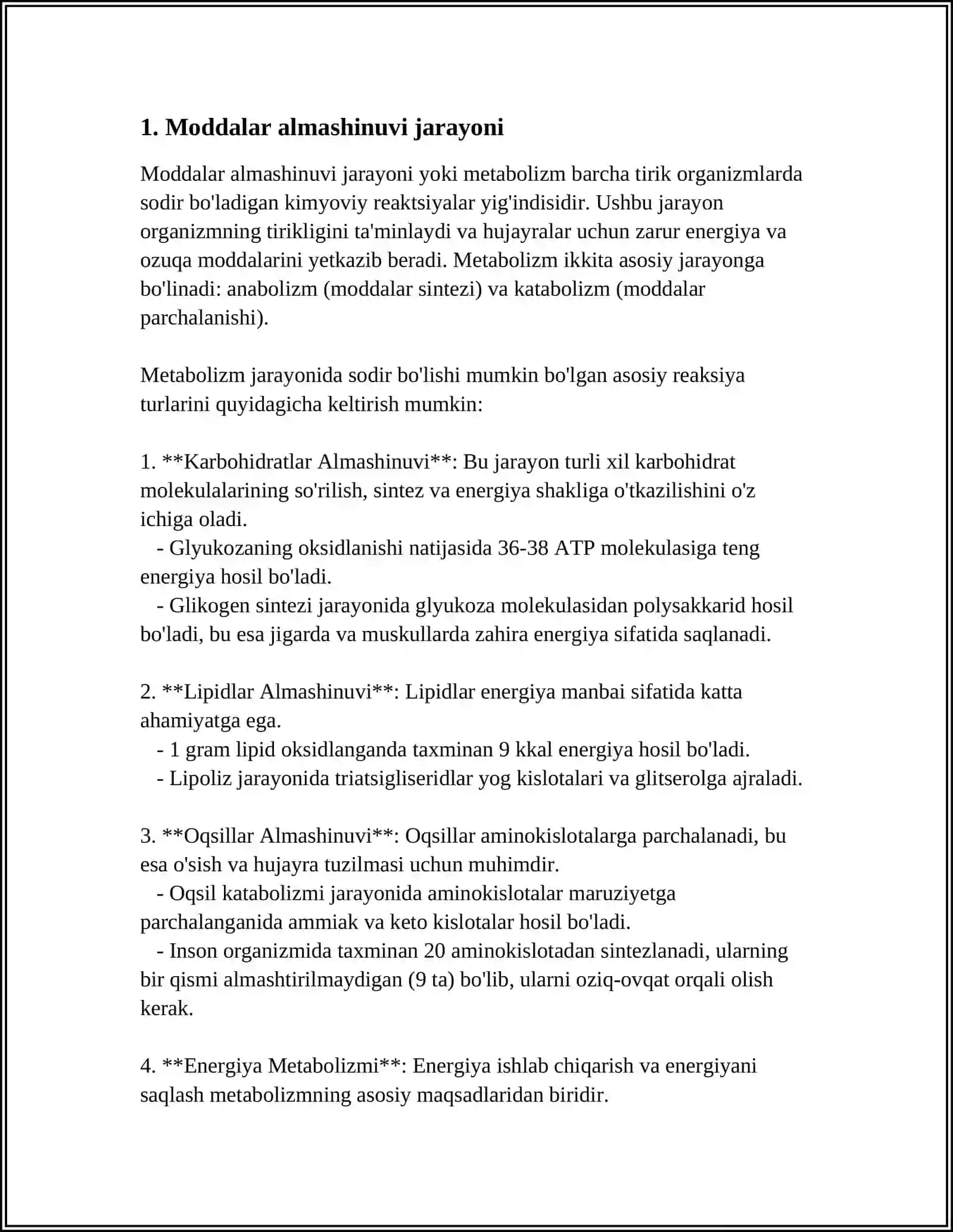 MODDALAR ALMASHINUVI JARAYONIDA ENERGIYA HOSIL BO'LISHI VA SARIFLANISHI 4