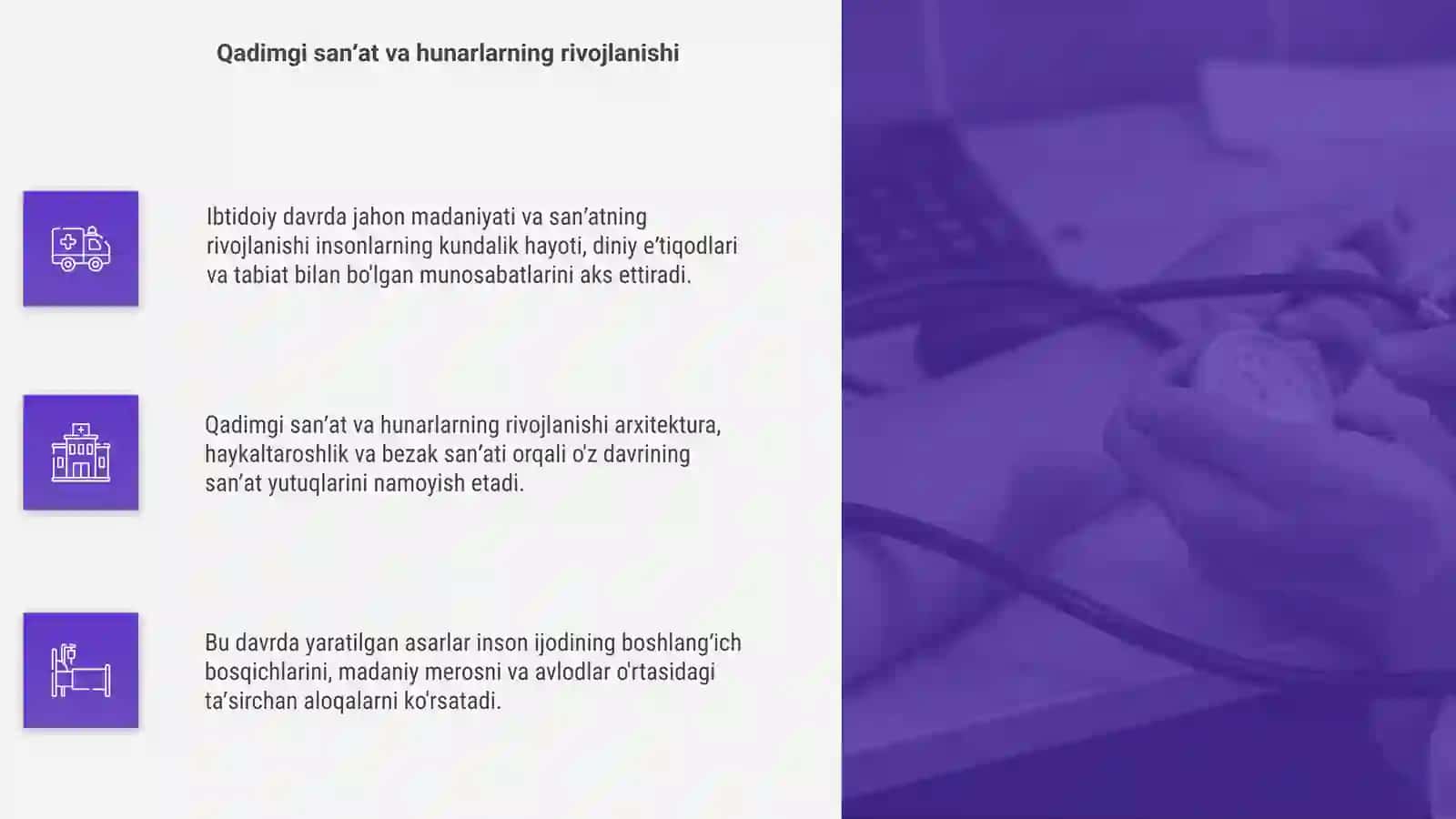 Ibtidoiy davr jahon madaniyati va sanʼati 4