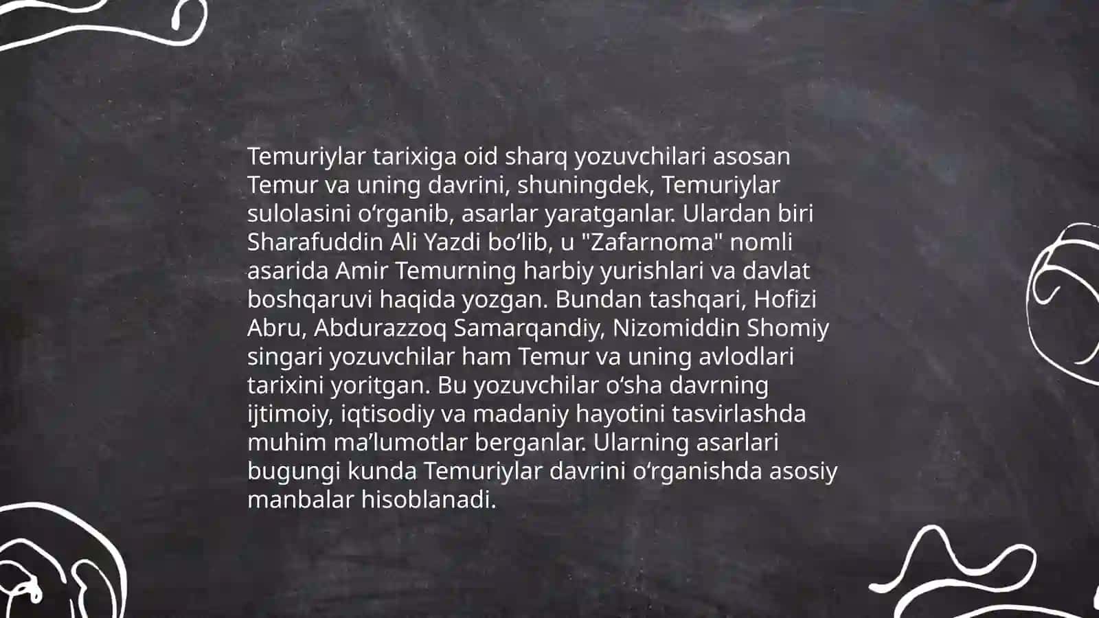 Temuriylar tarixiga oid forsiy tildagi yozma manbalar 4