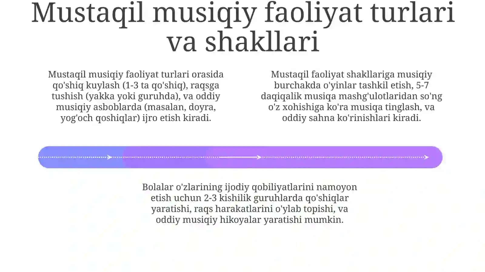 Bolalarning mustaqil musiqiy faoliyatining mazmuni va ahamiyati 4
