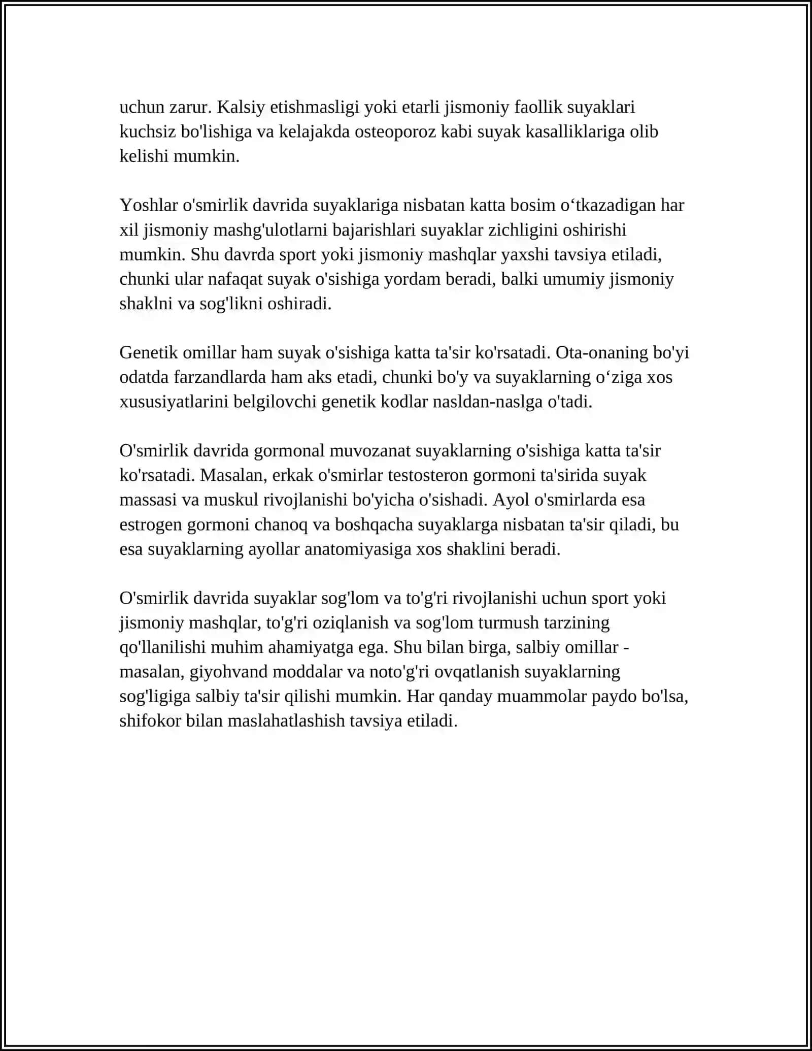 CHANOQ VA OYOQ SUYAKLARINI YOSHGA NISBATDAN XUSUSIYATLARI 4