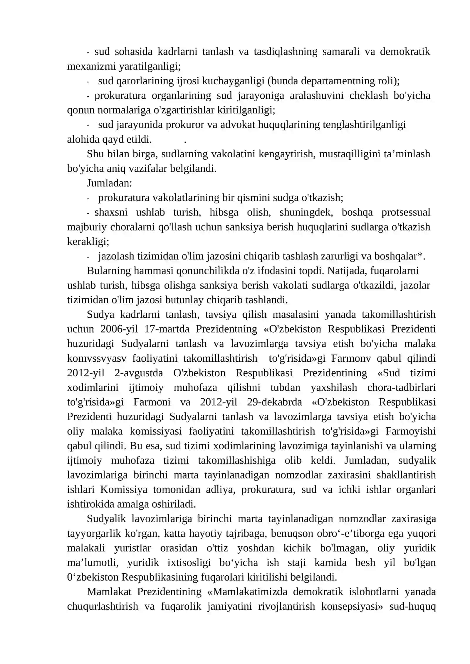 O'zbekiston Respublikasi sud hokimiyati. Konsitutsiya ustunligi va muhofazasi 4