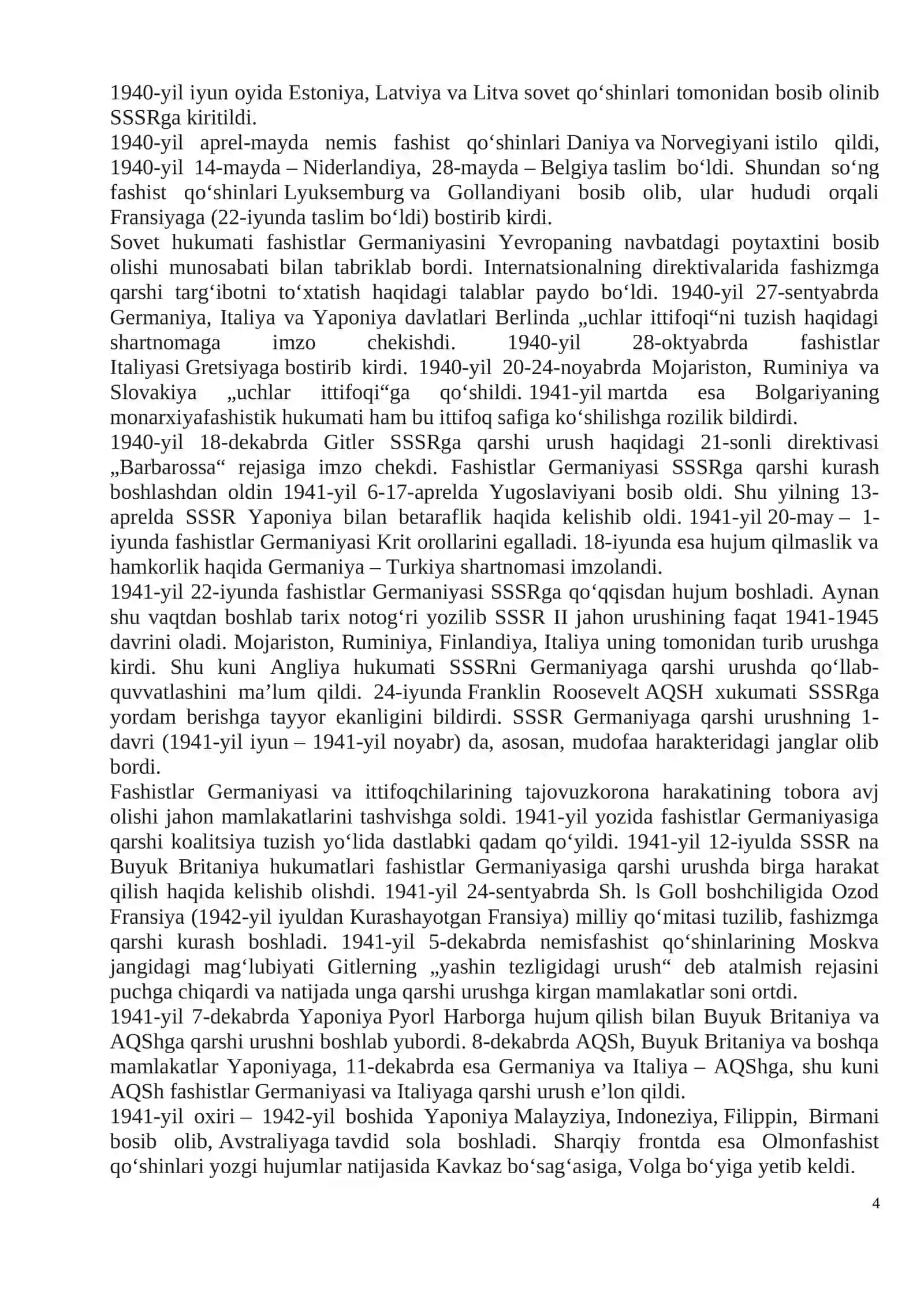 HARBIY SAN’AT TARIXI va MILLIY MEROS FANIDAN MA’RUZA 4