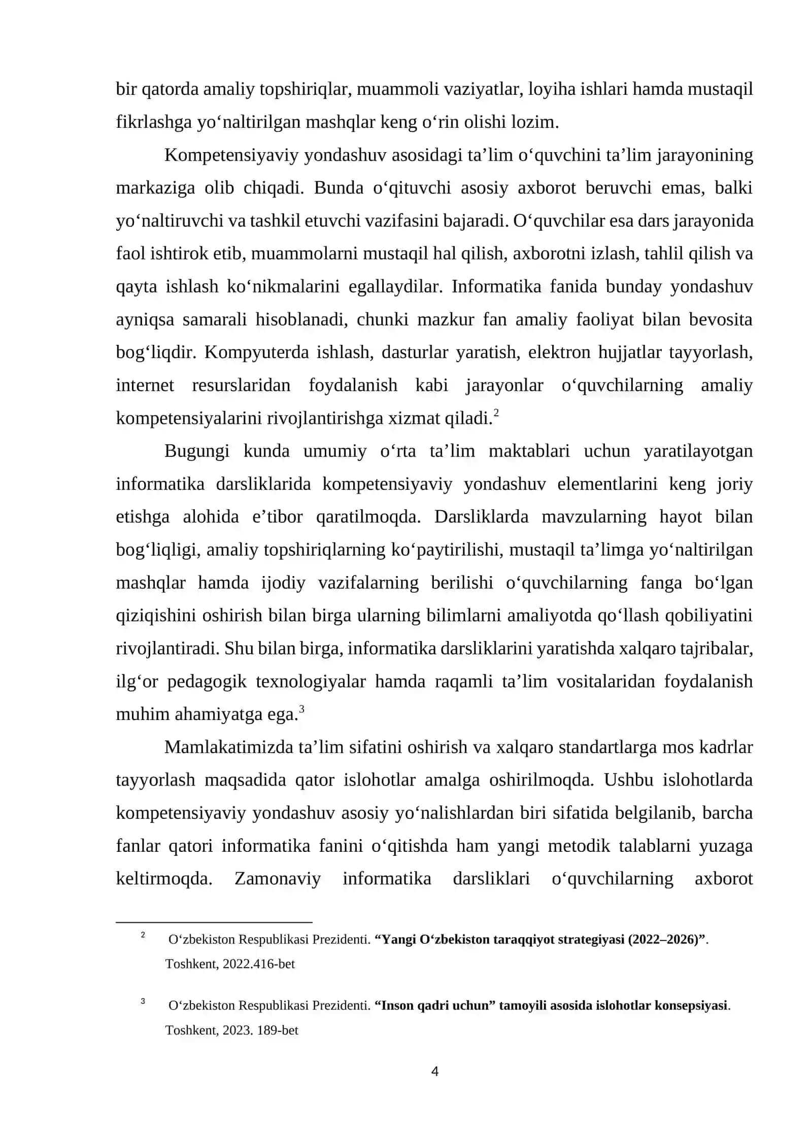 Informatika darsliklarida kompetensiyaviy yondashuvni tatbiq etish 4