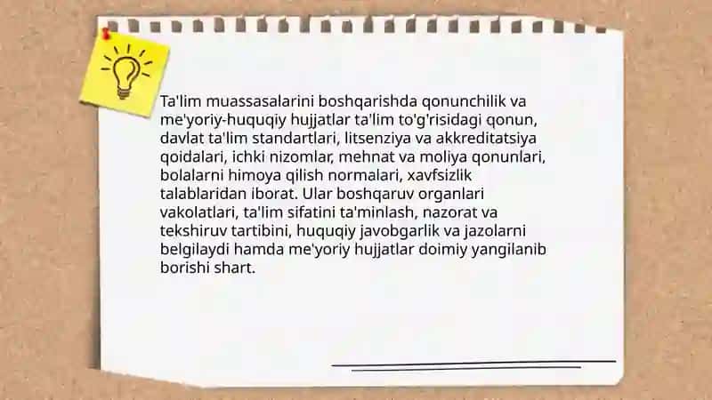Ta'lim muassasasini boshqarish asoslari 4