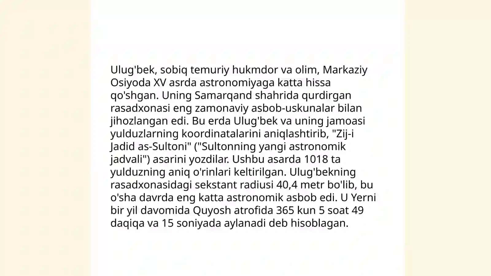 Mirzo Ulug'bek 4