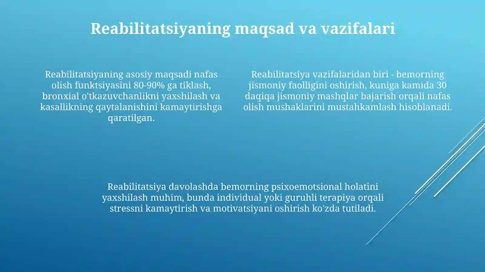 Nafazolishtizimikasalliklarida(bronhitpnevmoniyabronxialastma)rebilitatseya 4