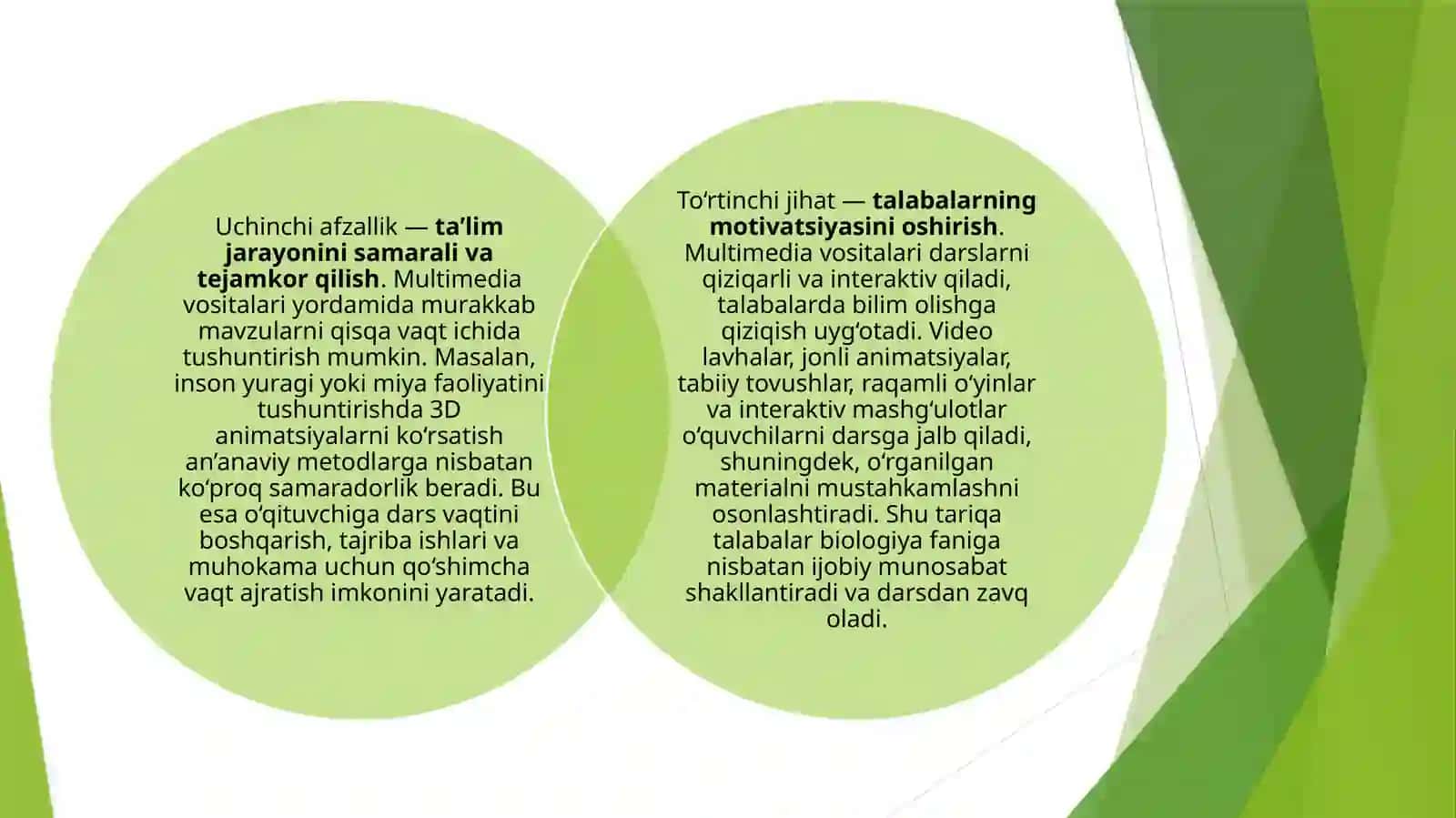 Biologiya fanini o‘qitishda multimedia vositalaridan foydalanishning afzalliklari 4