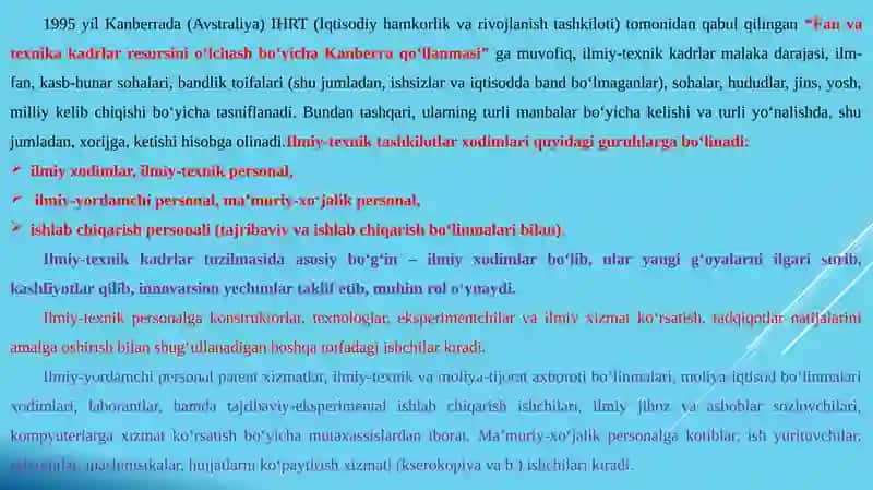 Ilmiy-Texnik tashkilotlarda Mehnat faoliyatini tashkil etish 4