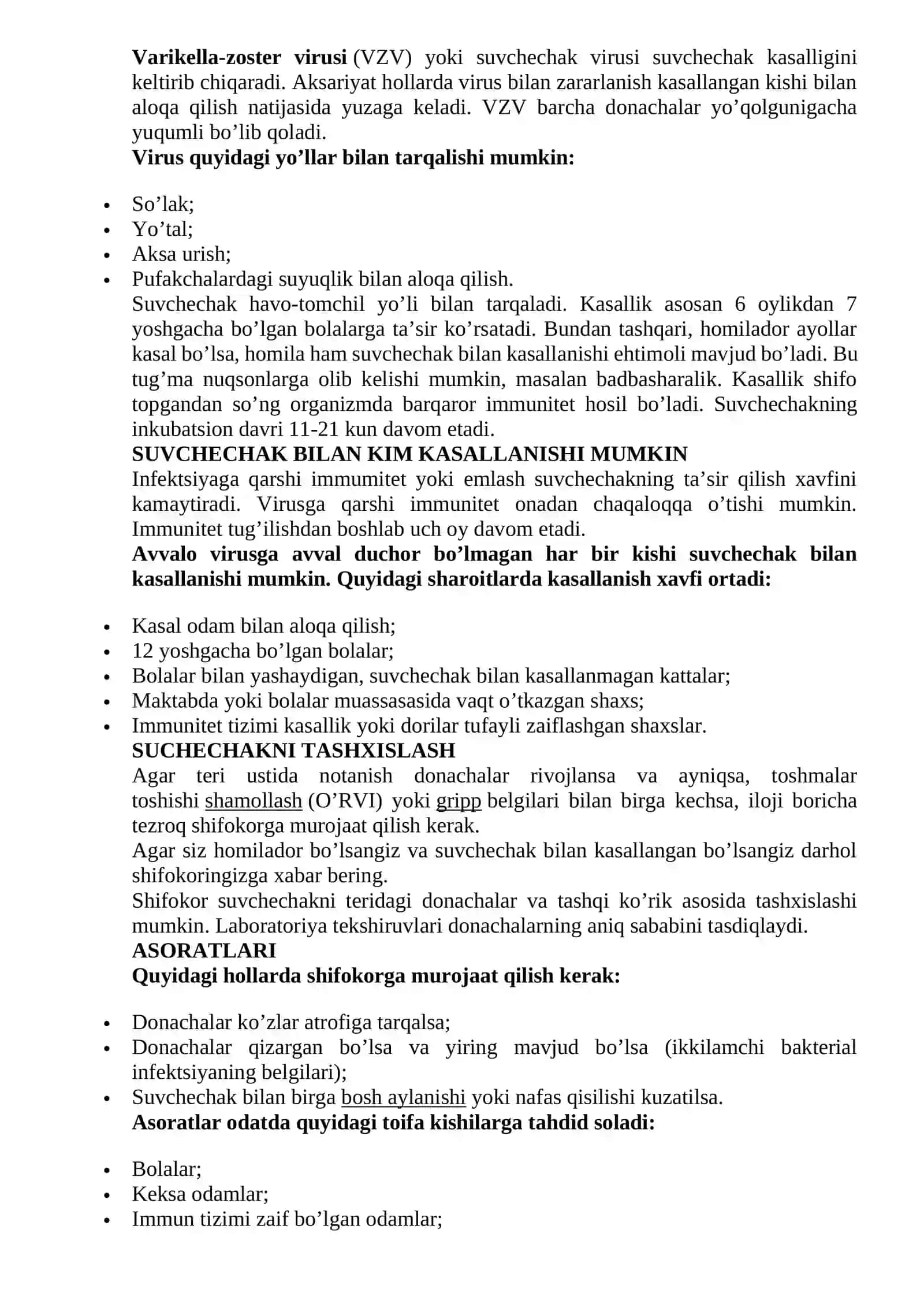 QIZAMIQ, SUCHECHAK VA SKARLATINA KASALLIKLARI 4