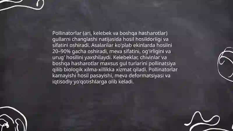 Agrotsenozlarda hayvonlar hayotining shakllanishida tabiiy biotsenoz faunasining ahamiyati 4