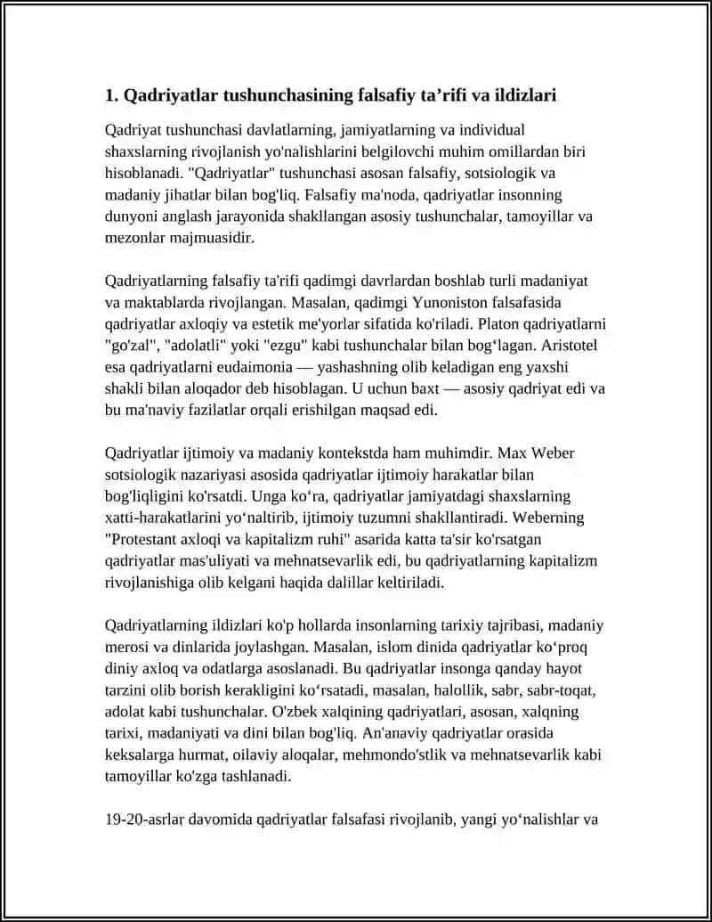 "QADRIYATLAR" STRATEGIK TOIFALARINING FALSAFIY ILDIZLARI VA "QIZIQISHLAR" 4
