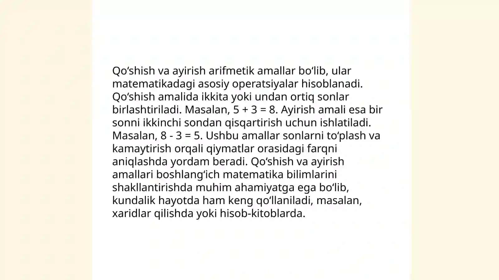 Son va raqam o'qitish 4