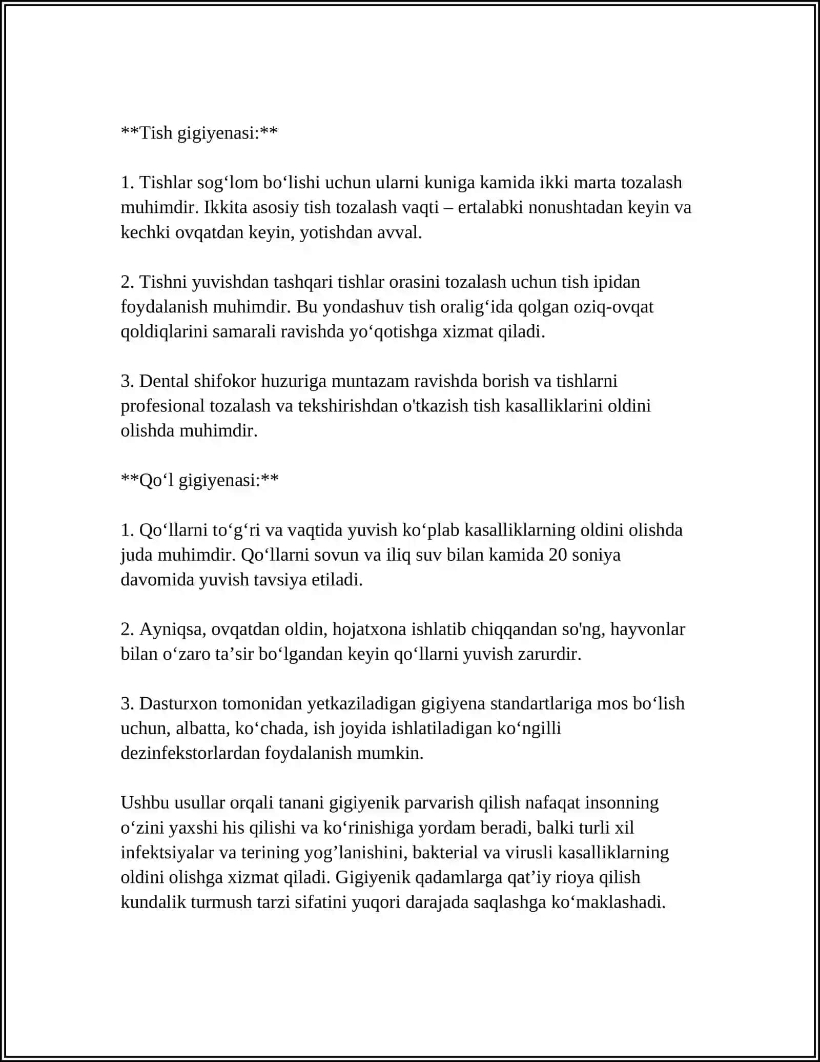 Tanani gigiyenik parvarishlash usullari 4