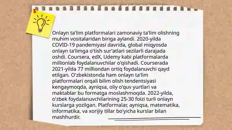 Zamonaviy ta'lim texnologiyalari turlari 4