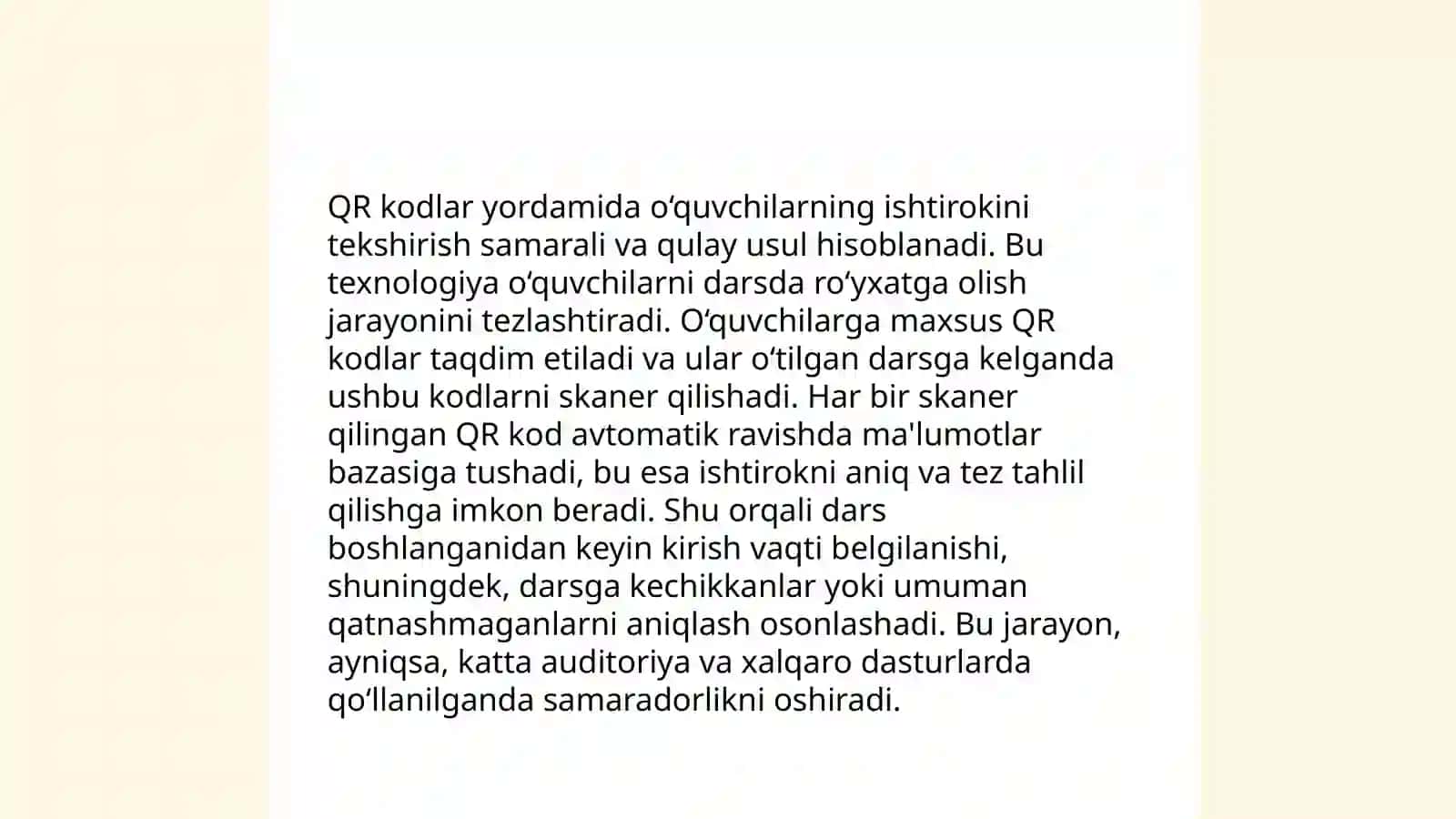 QR kod orqali test natijalarini baholash 4