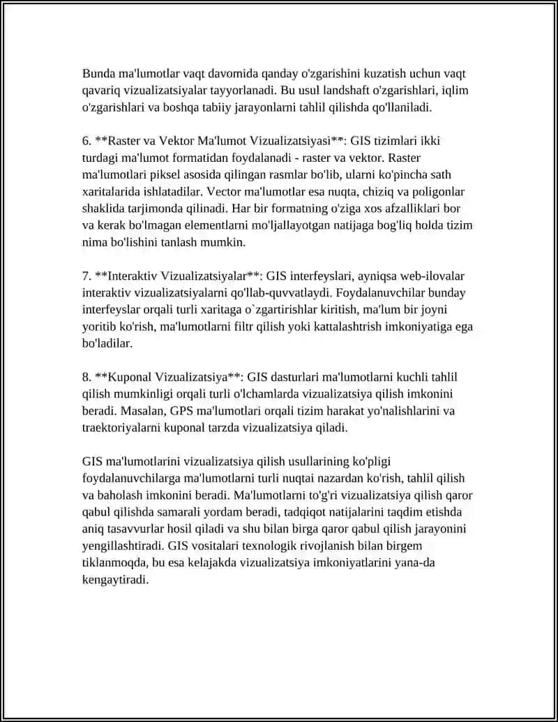 GIS YORDAMIDA ERDAN FOYDALANISH MA'LUMOTLARINI VIZUALIZATSIYA QILISH 4