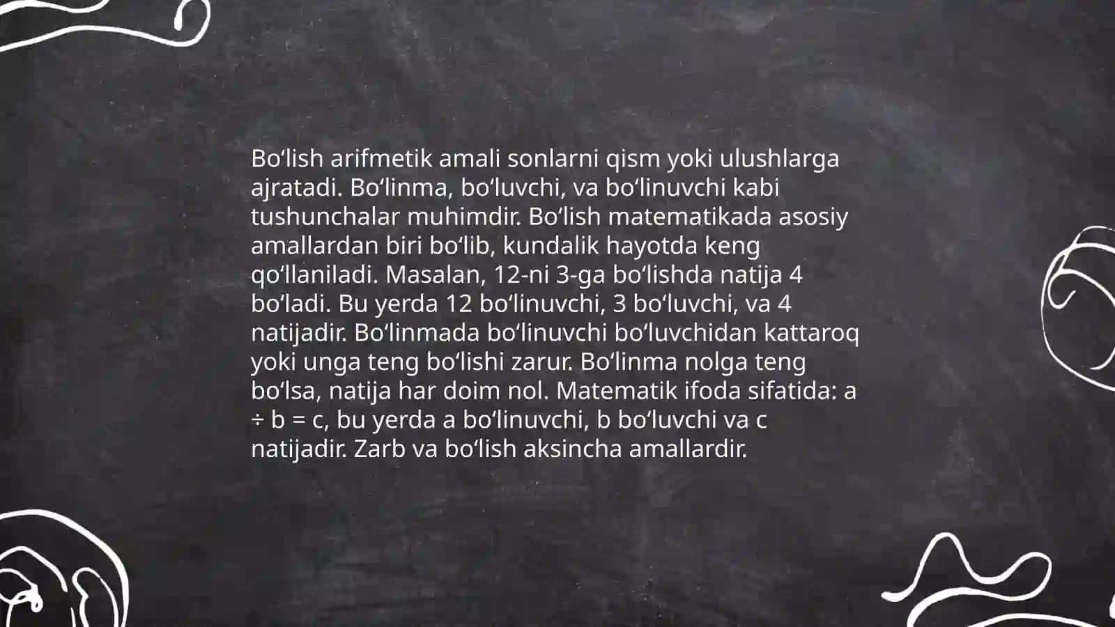 Ko'paytirish va bo'lish metodikasi 4