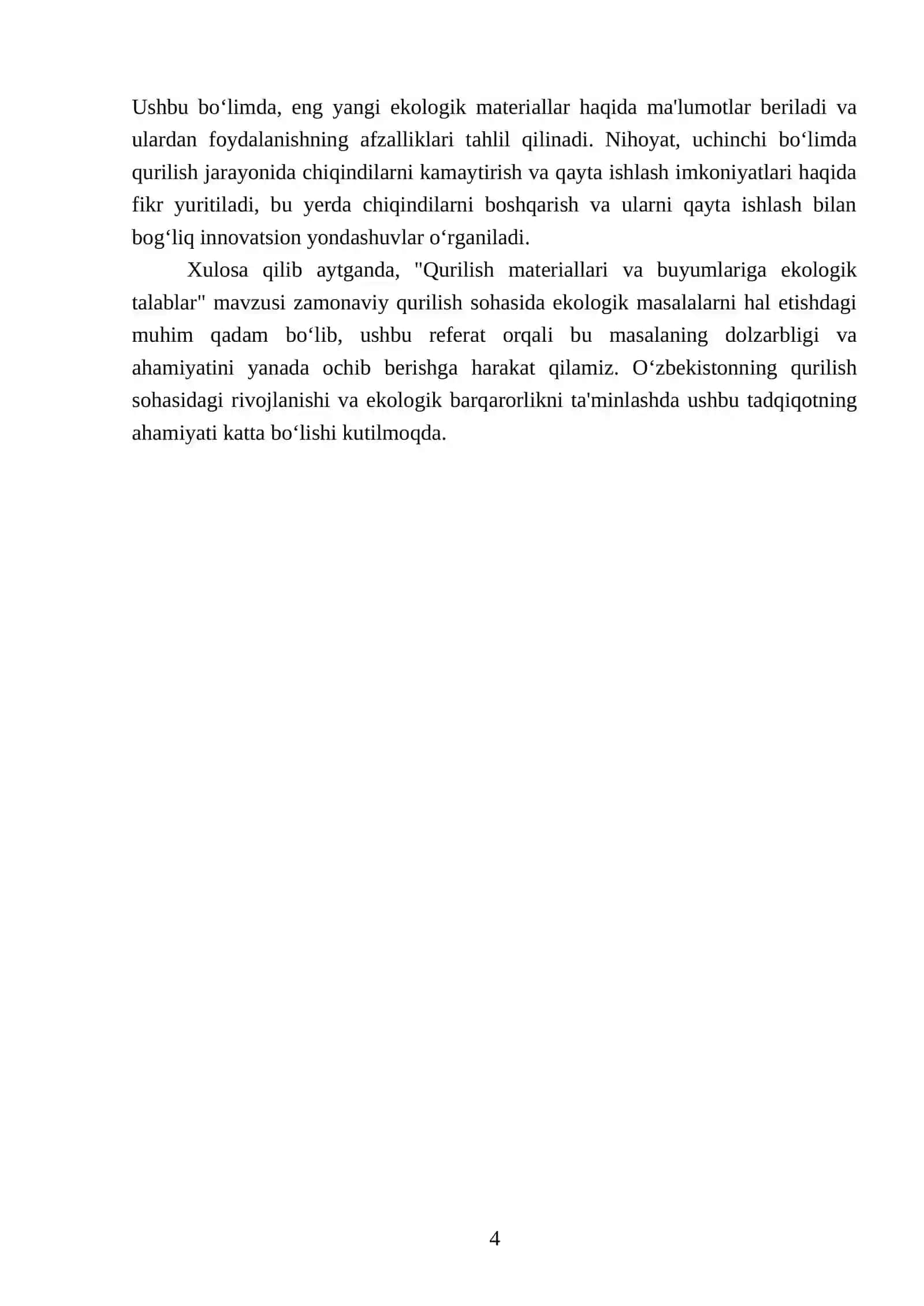 Qurilish materiallari va buyumlariga ekolgik talablar 4