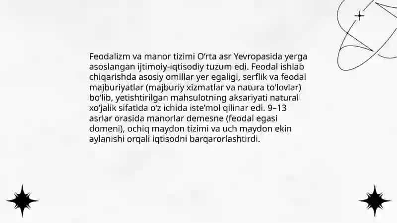 O‘rta asr Yevropasida iqtisodiy fikrlar va natural xo‘jalik nazariyasi 4