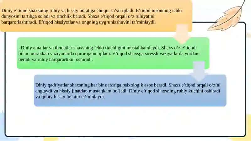 Diniy e’tiqod shaxsning turmushdagi roli 4