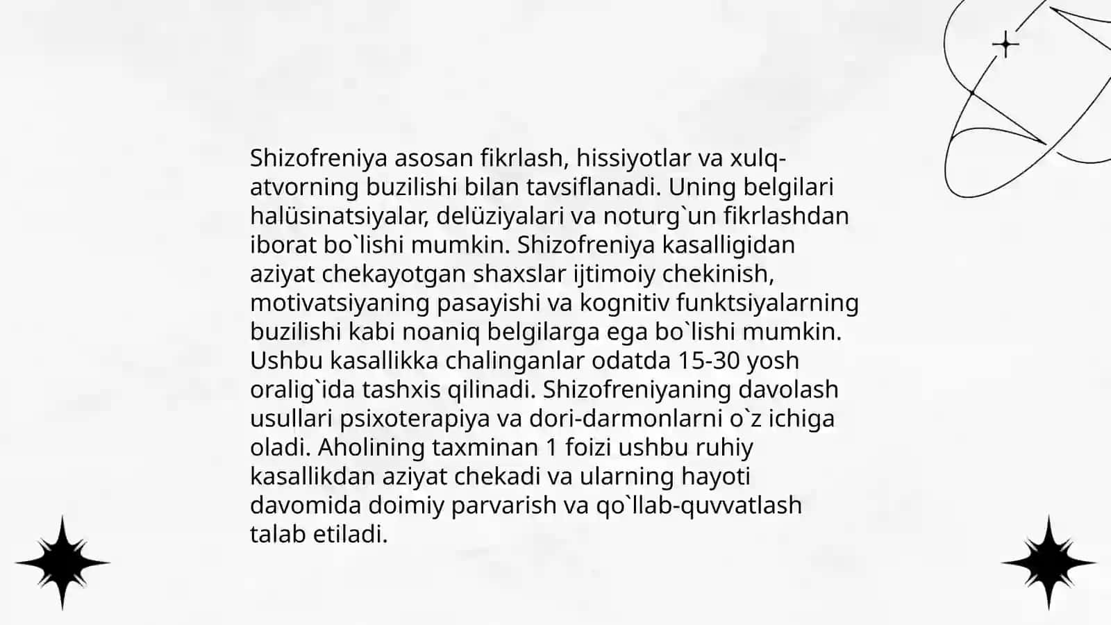 SHIZOFRENIYA VA MANIAKAL DEPRESSIV PSIXOZ KASALLIKLAR 4
