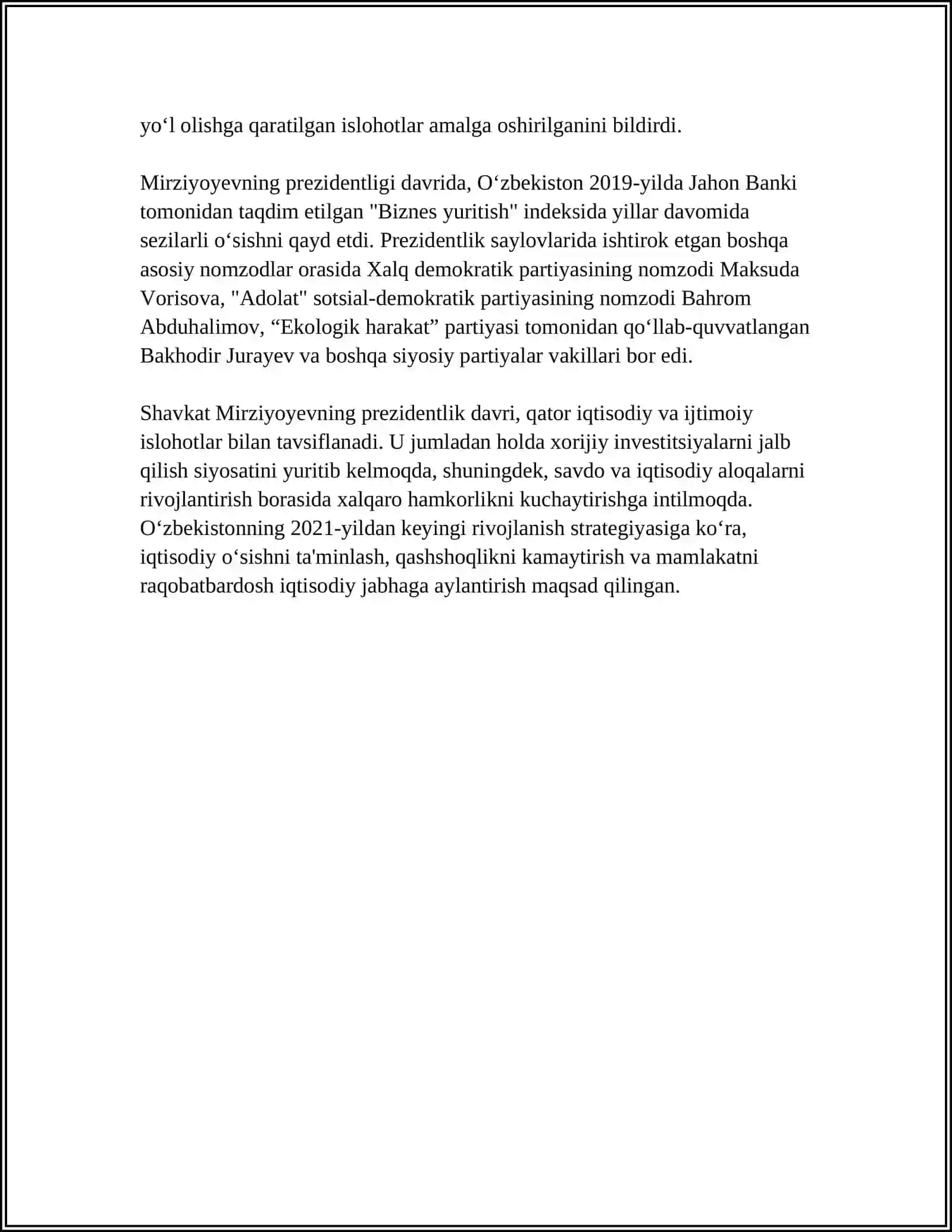 SHAVKAZ MIRZIYOYEVNING SIYOSIY FAOLIYATI 4