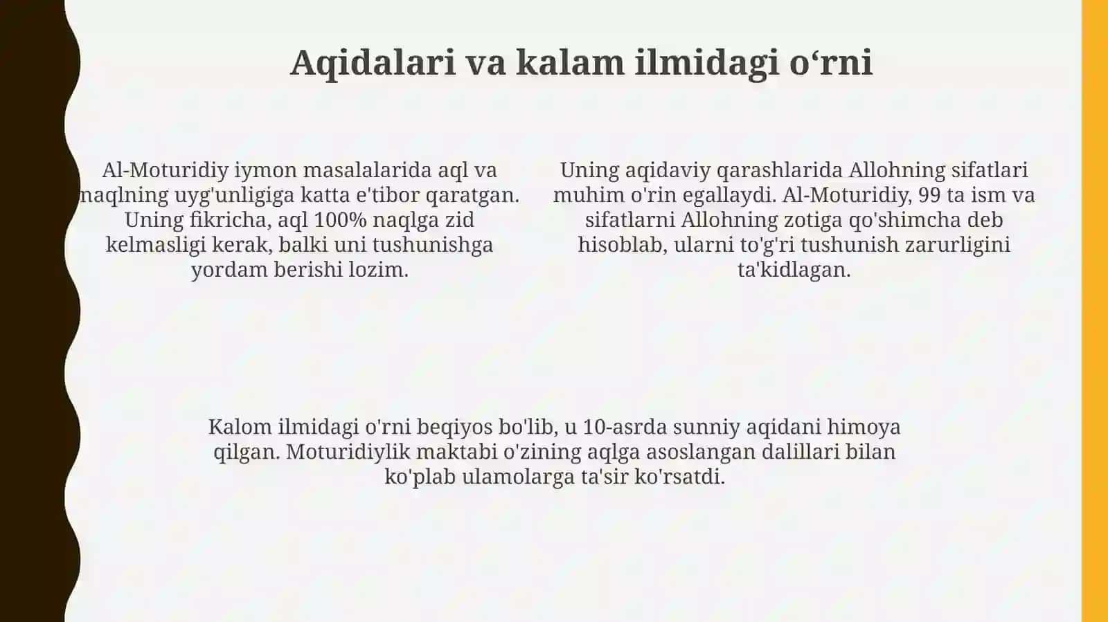Abu Mansur al Moturidiy buyuk kalom imomi 4