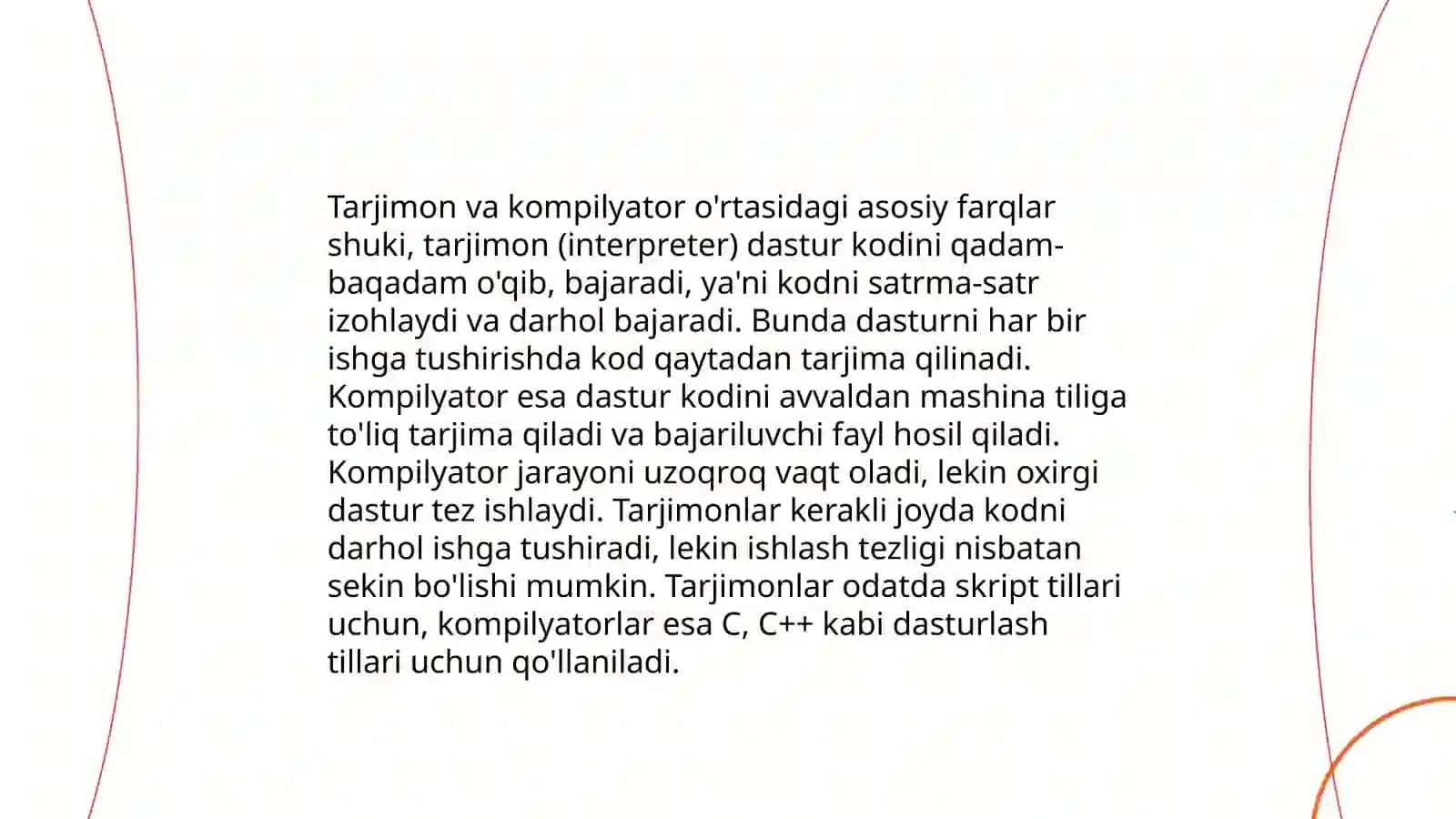 Tarjimon dasturlar va ulardan foydalanish asoslari, ularning farqlari 4