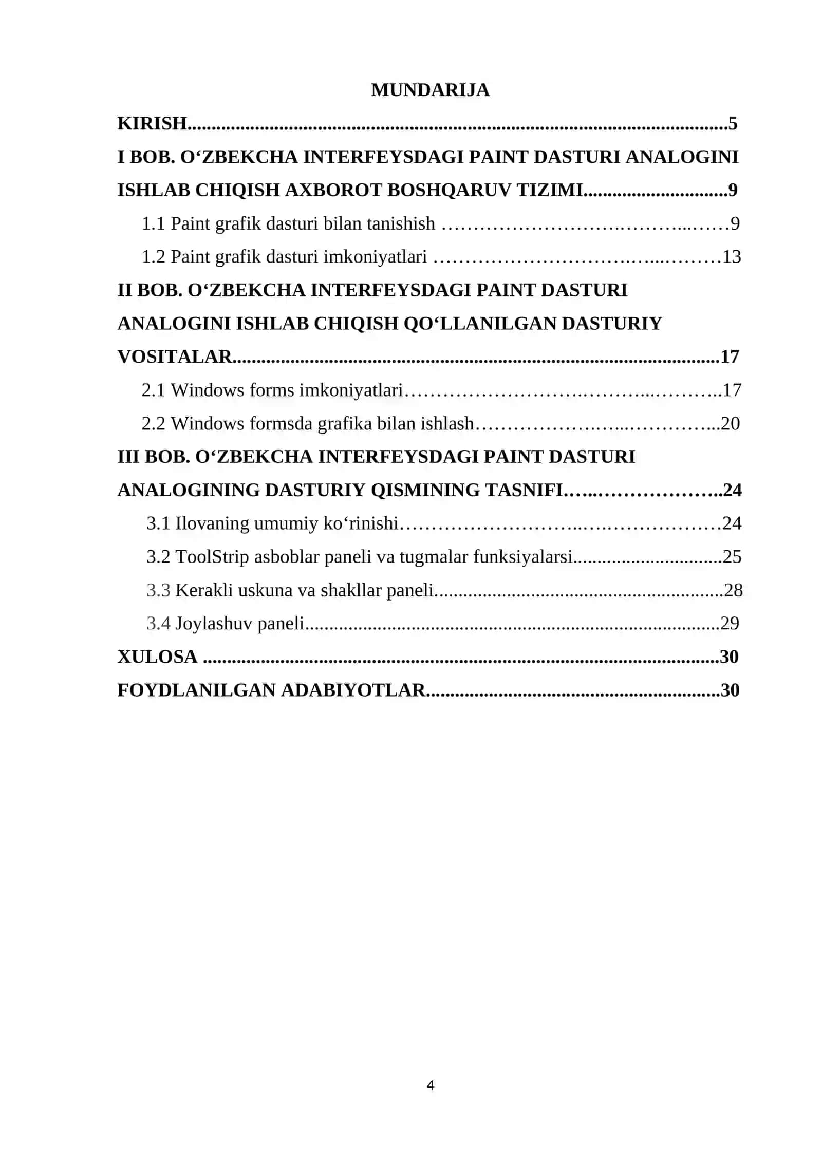 O’ZBEKCHA INTERFEYSDAGI PAINT DASTURI ANALOGINI ISHLAB CHIQISH 4