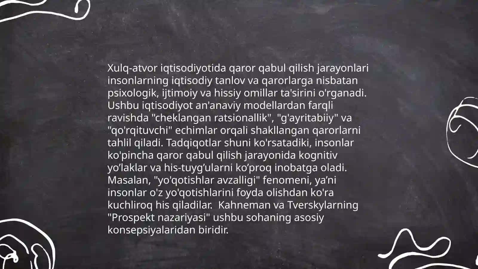 Xulq-atvor iqtisodiyoti va iqtisodiyot 4