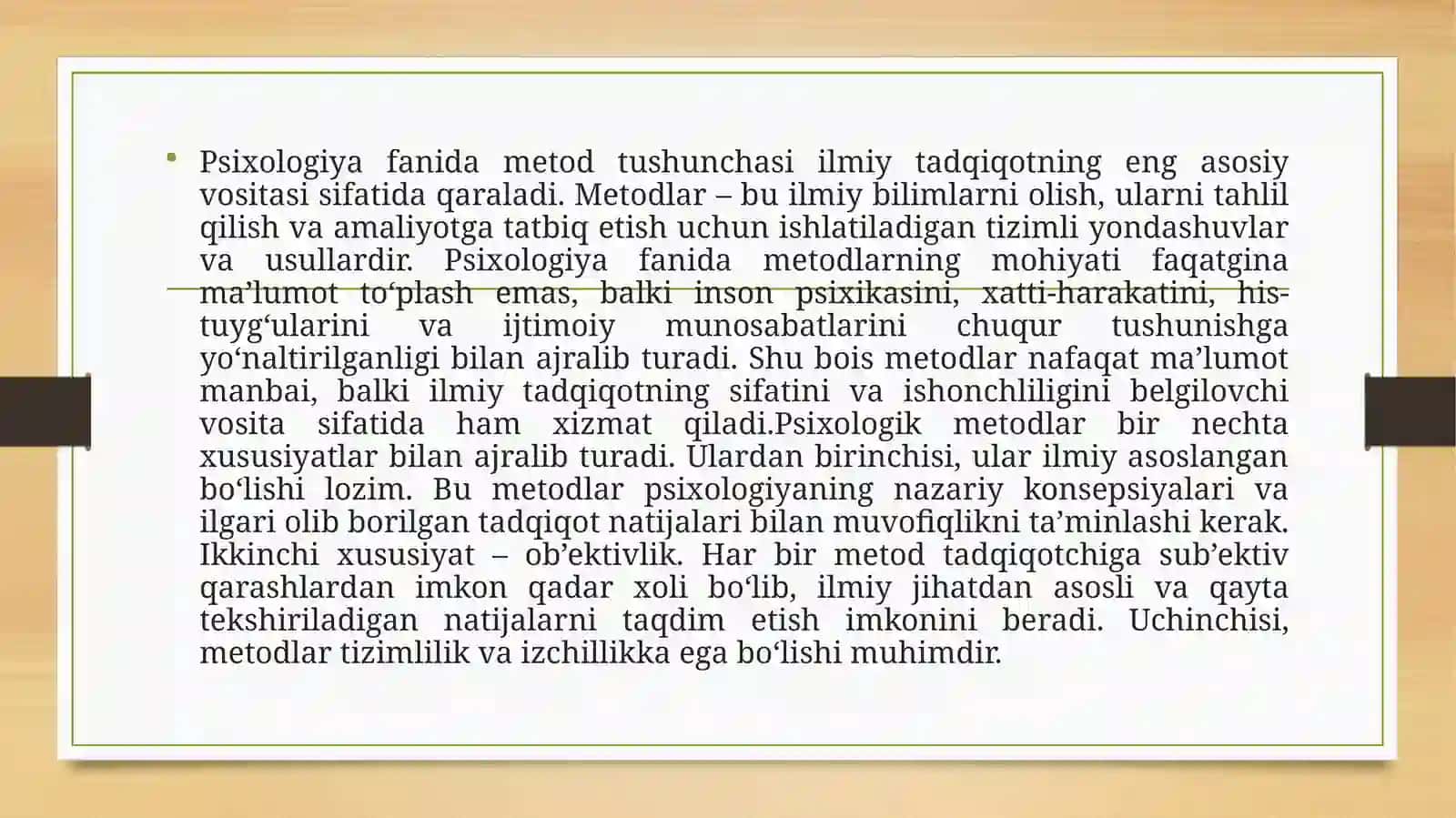 Metodlarning yutuq va kamchiliklari 4