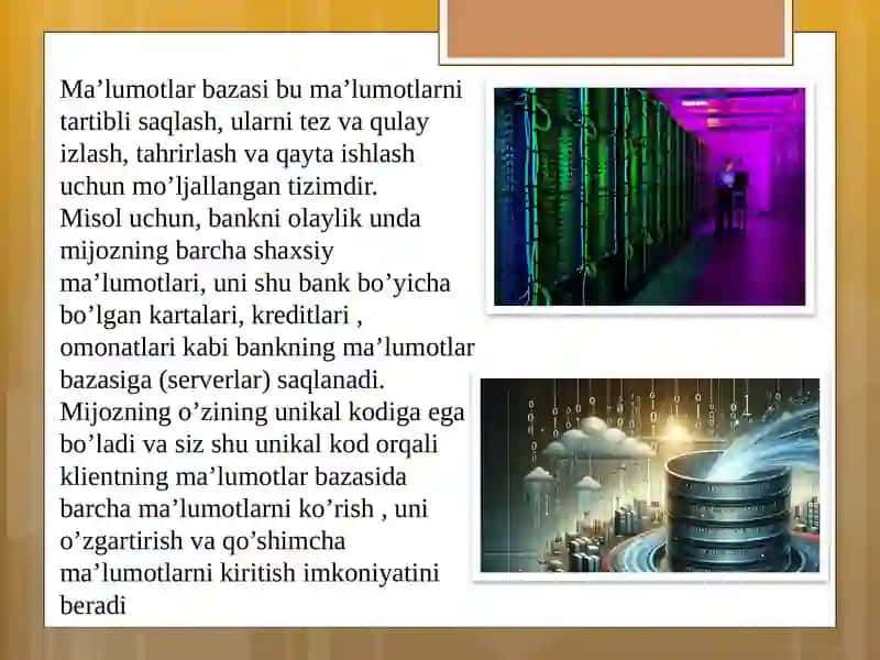 Avtomobilij rasmi ma'lumotlar bazasini yaratish 4