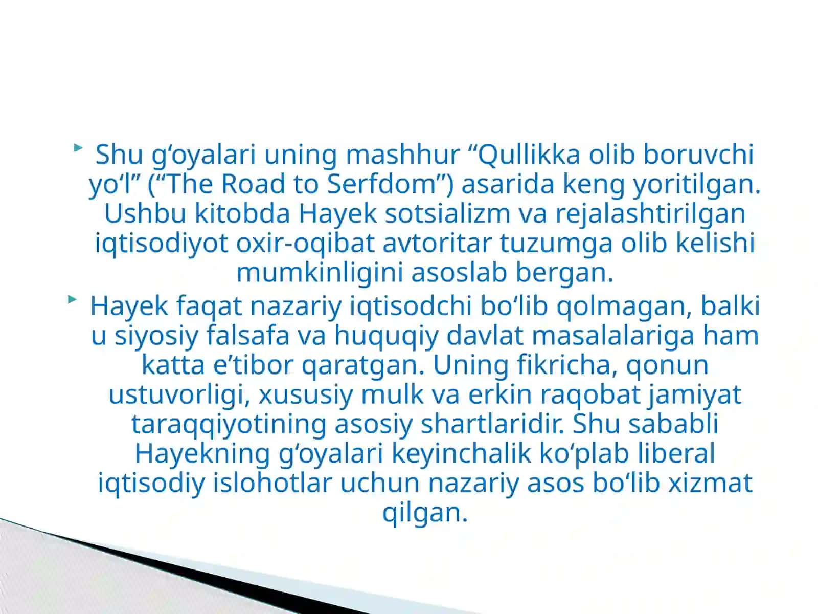Fridrix Hayek va uning Nobel mukofoti 4