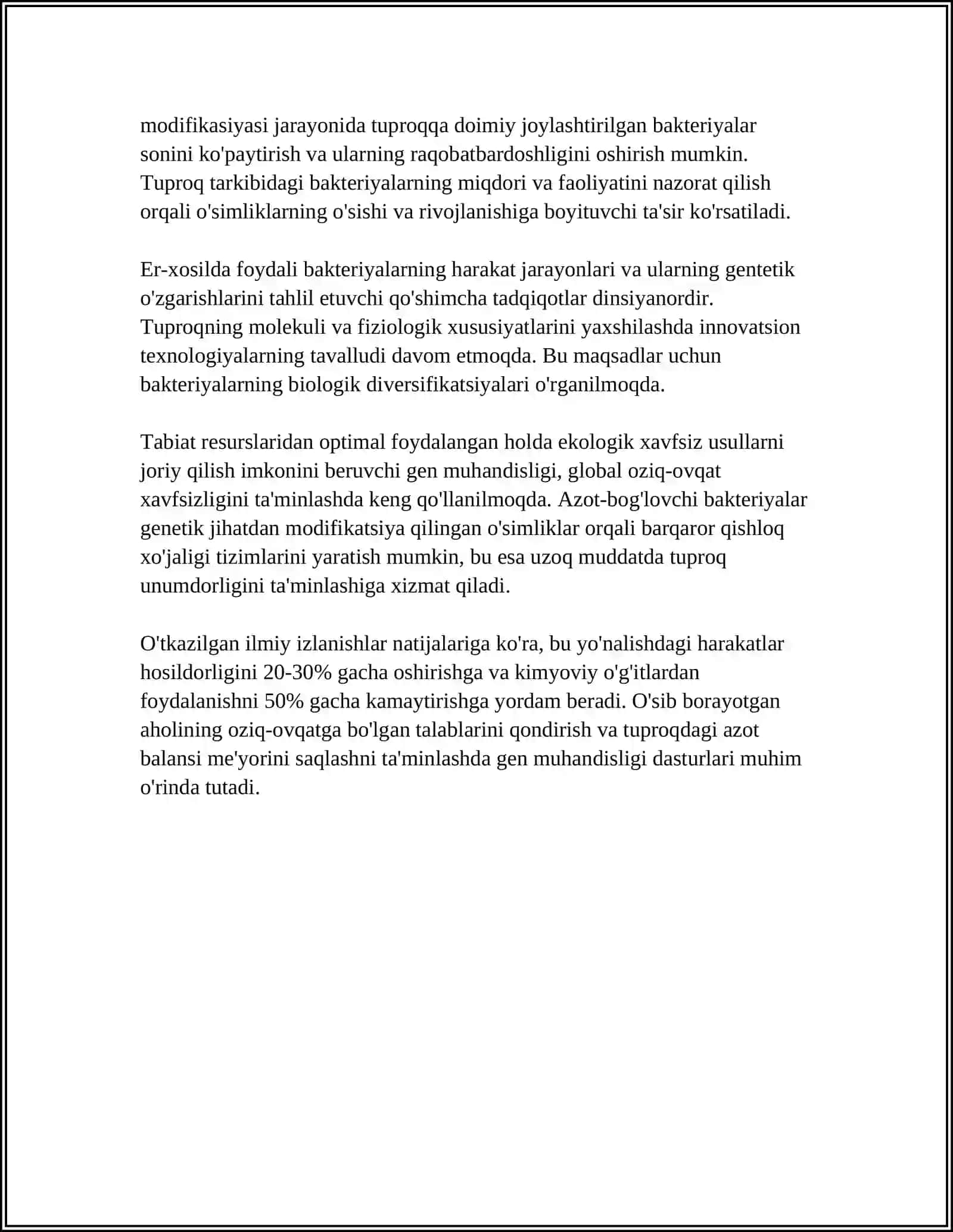 AZOT-BOG'LOVCHI O'SIMLIKLARNI GEN MUHANDISLIGI 4
