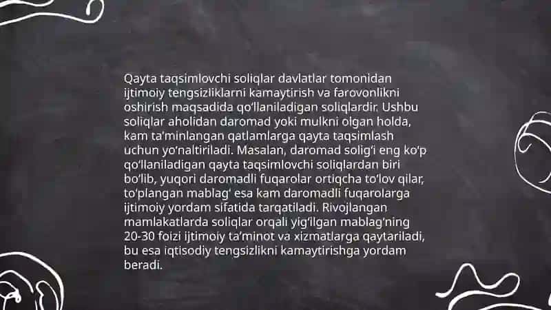 Soliqlar vositasida iqtisodiyotni tartibga solish yo'nalishlari 4
