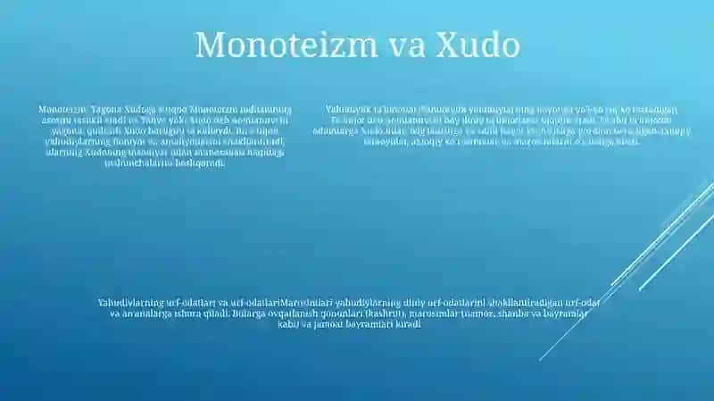 Yahudiylik TaʼLimoti, AnʼAna Va Marosimlari 4