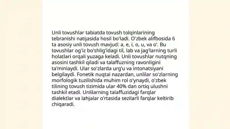 Tilning tovush tizimi 4