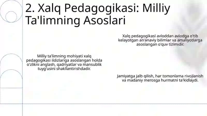 Xalq pedagogikasida milliy tarbiya mazmuni 4
