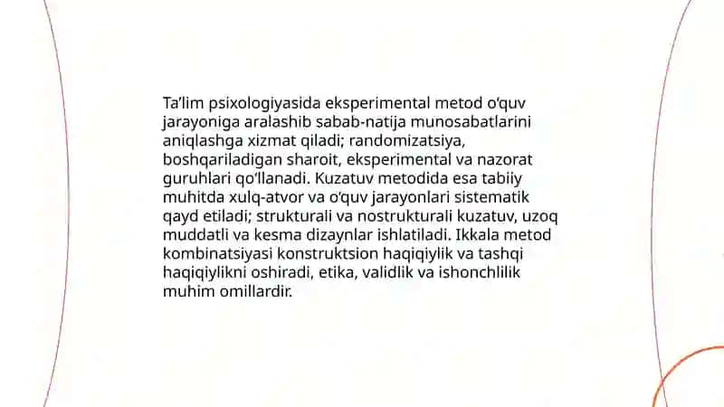 Zamonaviy psixologiyatarmoqlarida tadgiqot metodlarining qoʻllanishi 4