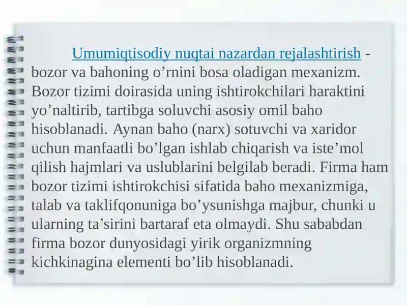 Sanoat ishlab chiqarishini prognozlash va rejalashtirish 4